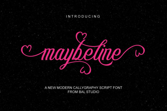 Maybeline: A Stunning Script Font for Handmade Brands
