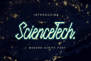 Science Tech Typeface Review: Futuristic Script for Digital Editorial Design
