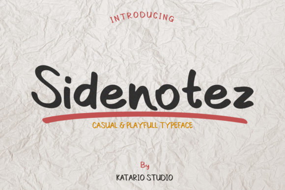 Sidenotez: A Casual Script Font for Modern Digital Branding