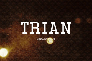 Trian Vintage Serif Typeface for Handmade Product Design